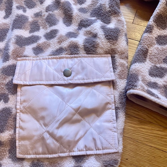 COMI BLU women’s athleisure 1/4 zip fleece pullover peach camo pattern |NWT |SM. - Picture 4 of 6